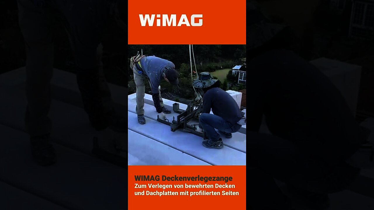 Dachplattenverlegung in Asien mit Deckenverlegezange von WIMAG