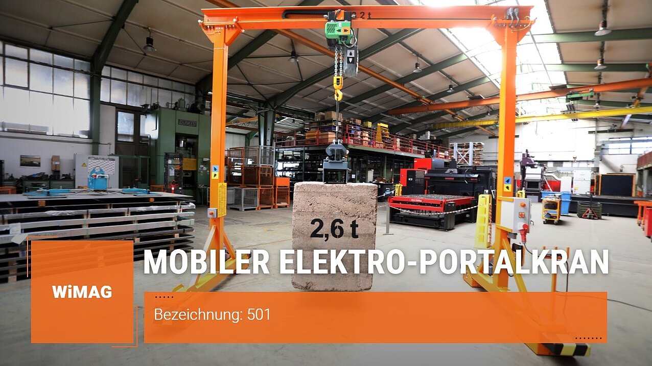 Mobiler Elektro-Portalkran MPK 3,2: frei verfahrbar ohne Schienen | WIMAG