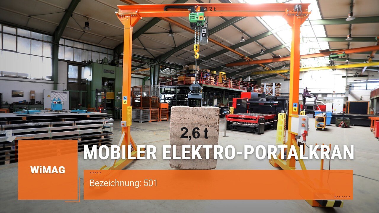 Mobiler Elektro-Portalkran MPK 3,2: frei verfahrbar ohne Schienen | WIMAG